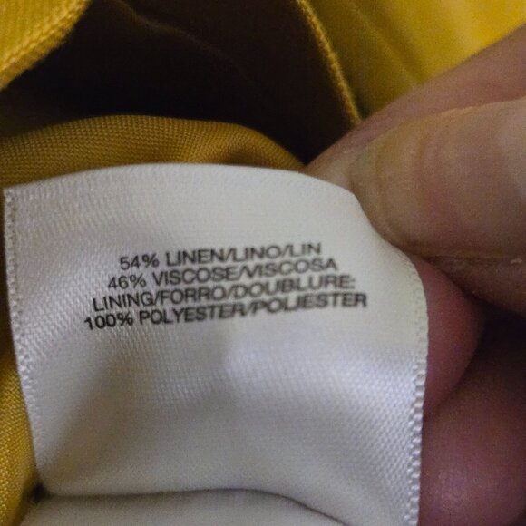 Kasper NWT Ava Jacket Butterscotch Linen Blend Gold Buckle Snap Closure Size 12p - Picture 14 of 15